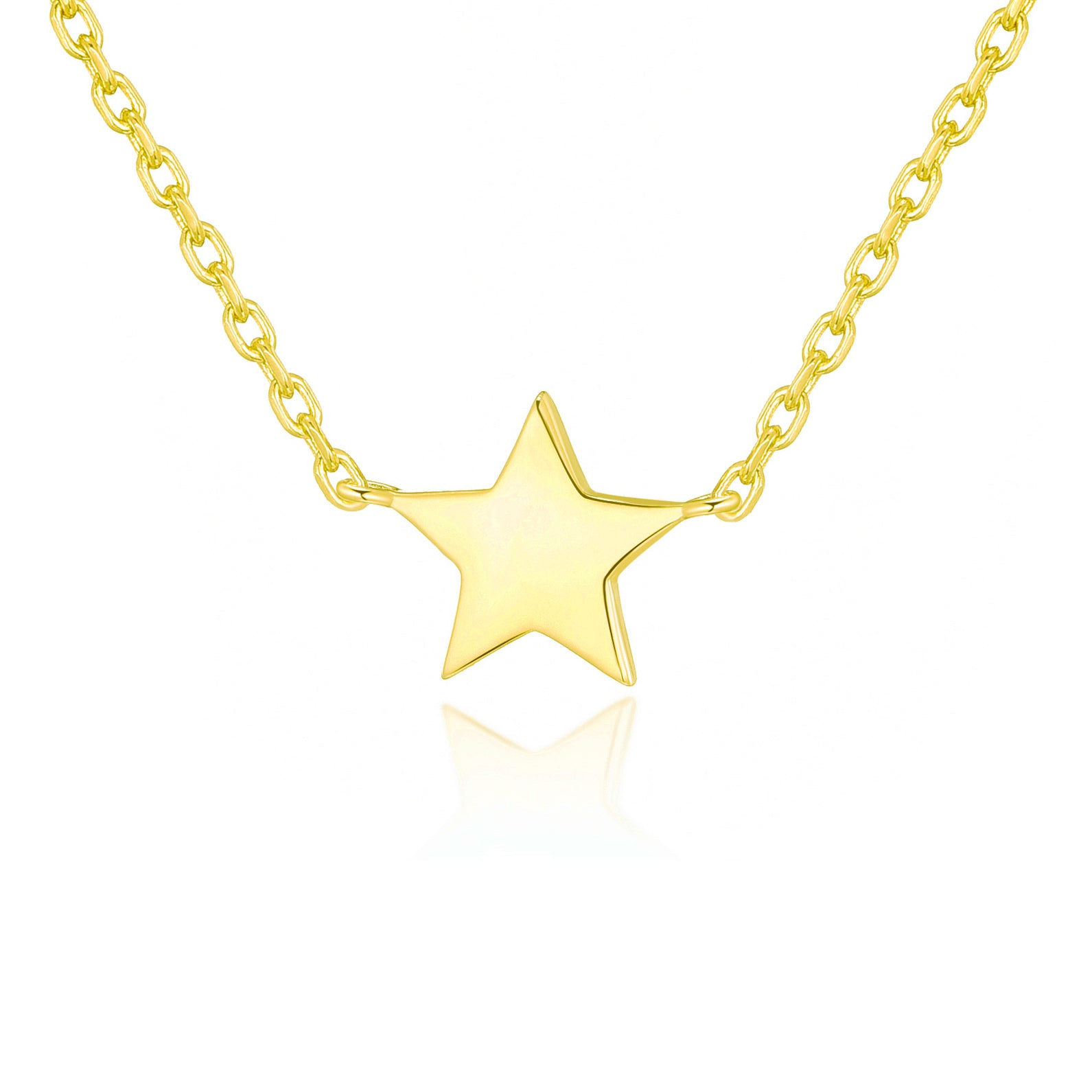 Gold Plated Star Necklace by Philip Jones Jewellery