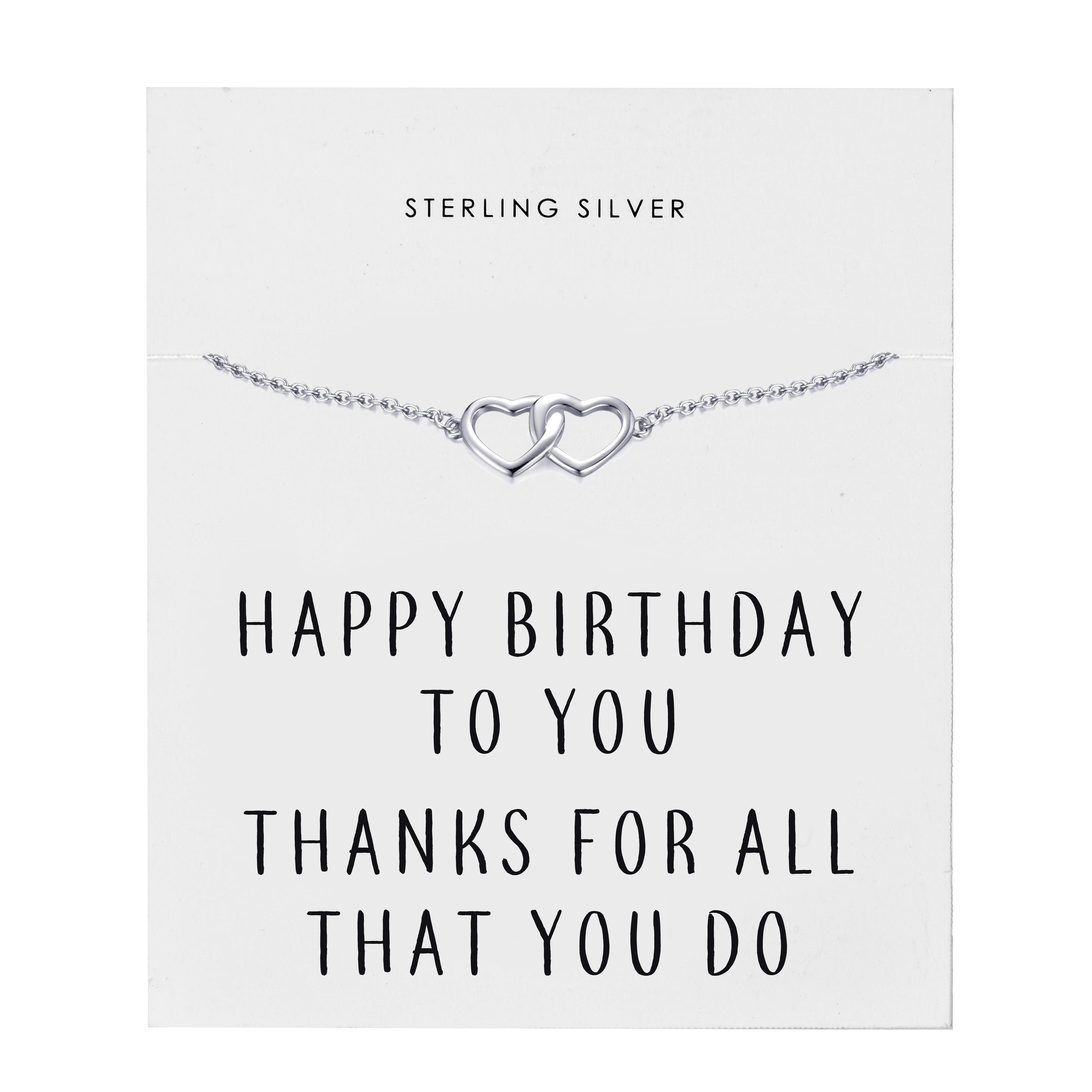 Sterling Silver Birthday Heart Bracelet by Philip Jones Jewellery