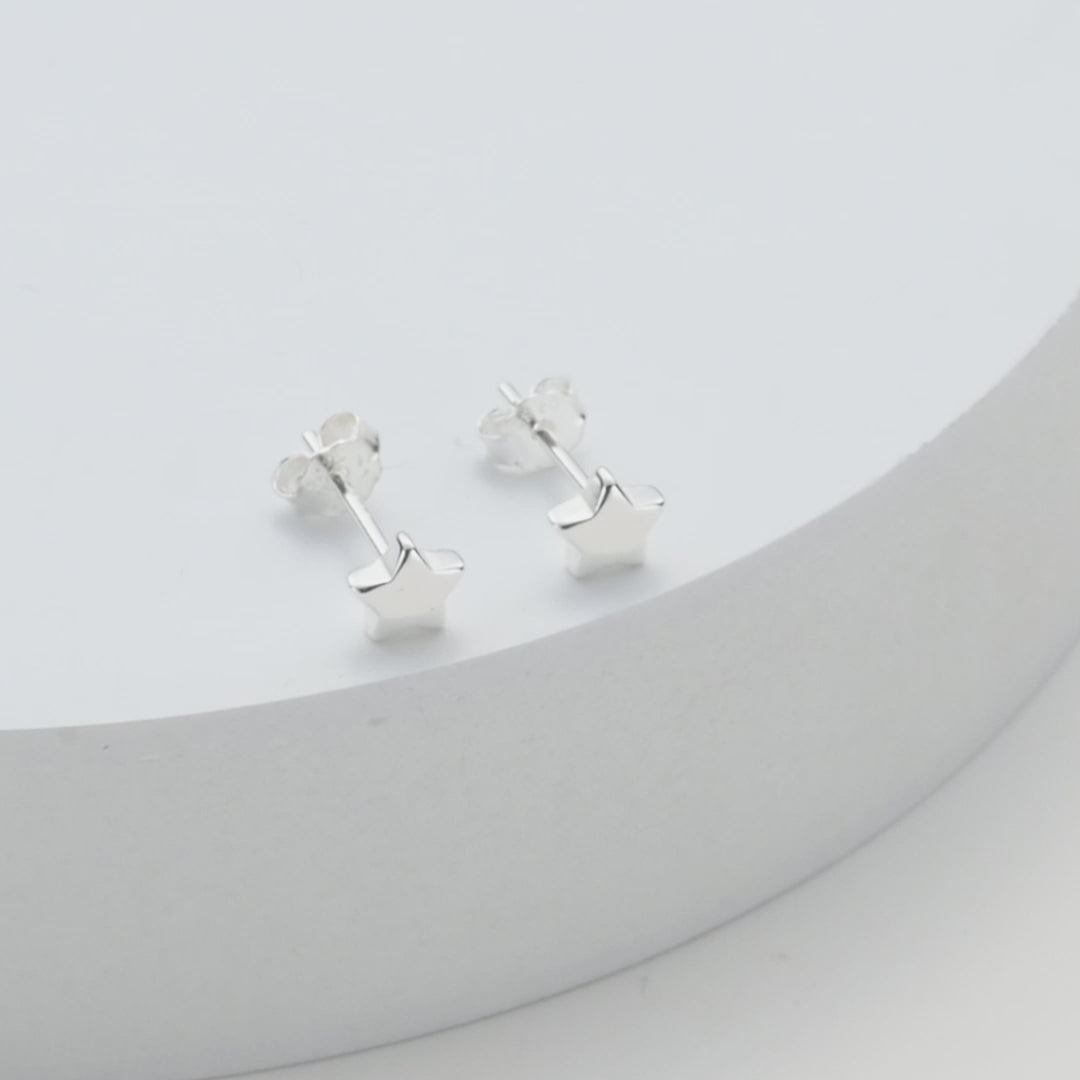 Sterling Silver Star Earrings Video