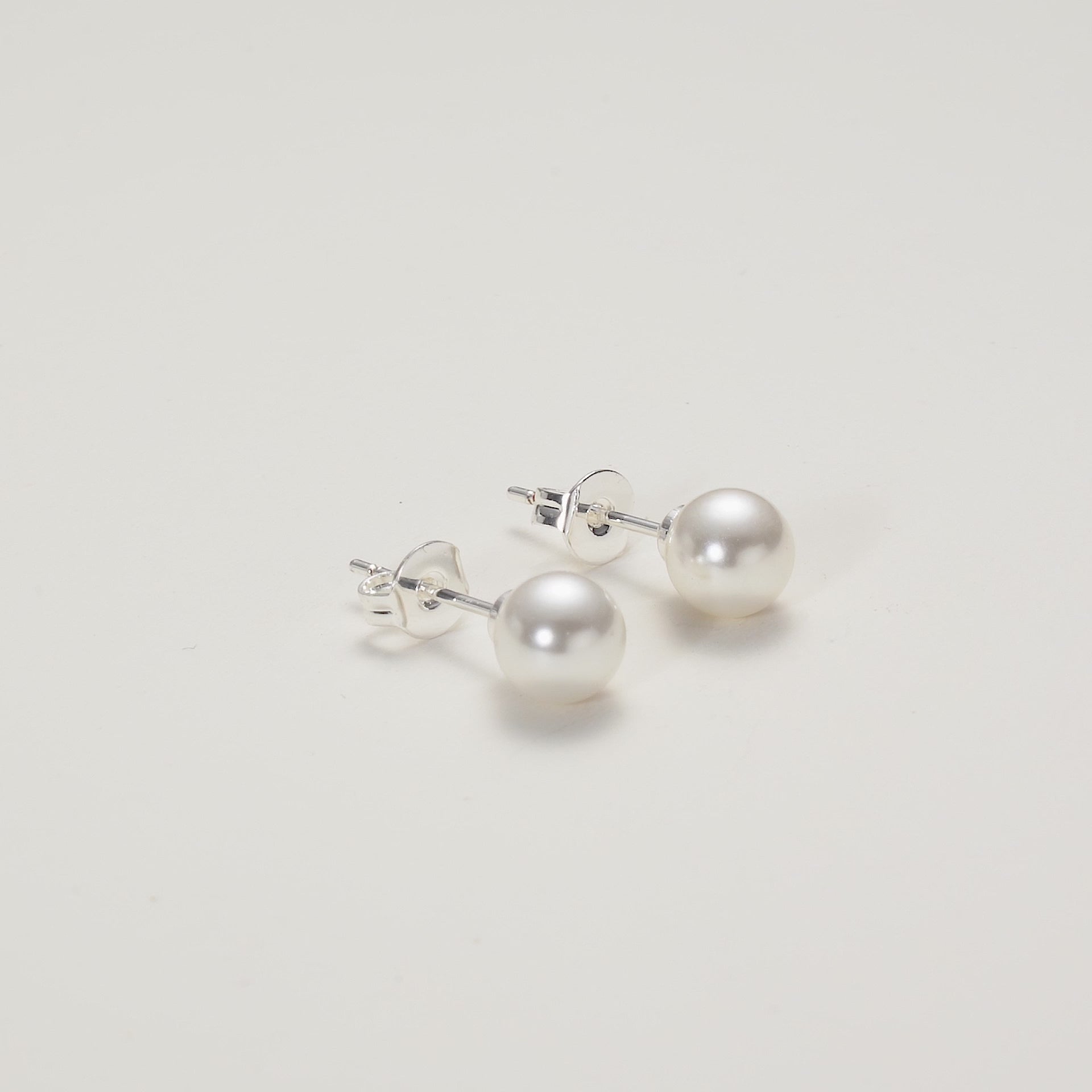 Silver Plated Shell Pearl Earrings Video