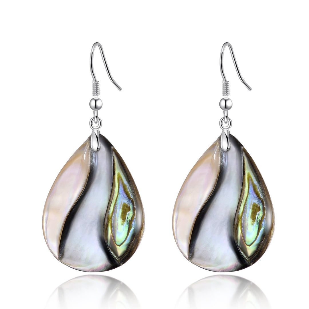 Abalone Shell Pear Drop Earrings - Philip Jones Jewellery