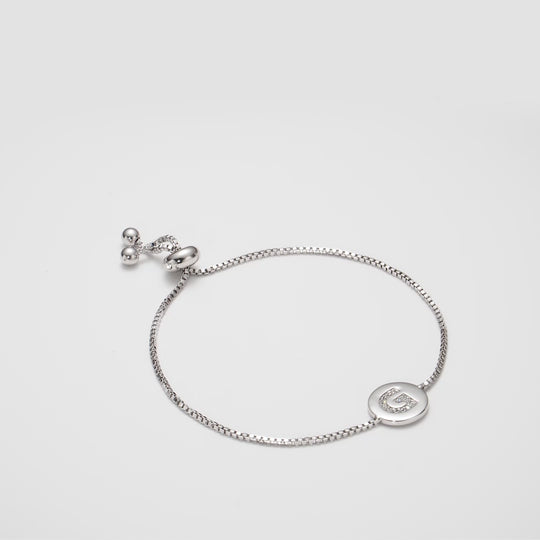 Initial Friendship Bracelet Letter G Created with Zircondia® Crystals Video