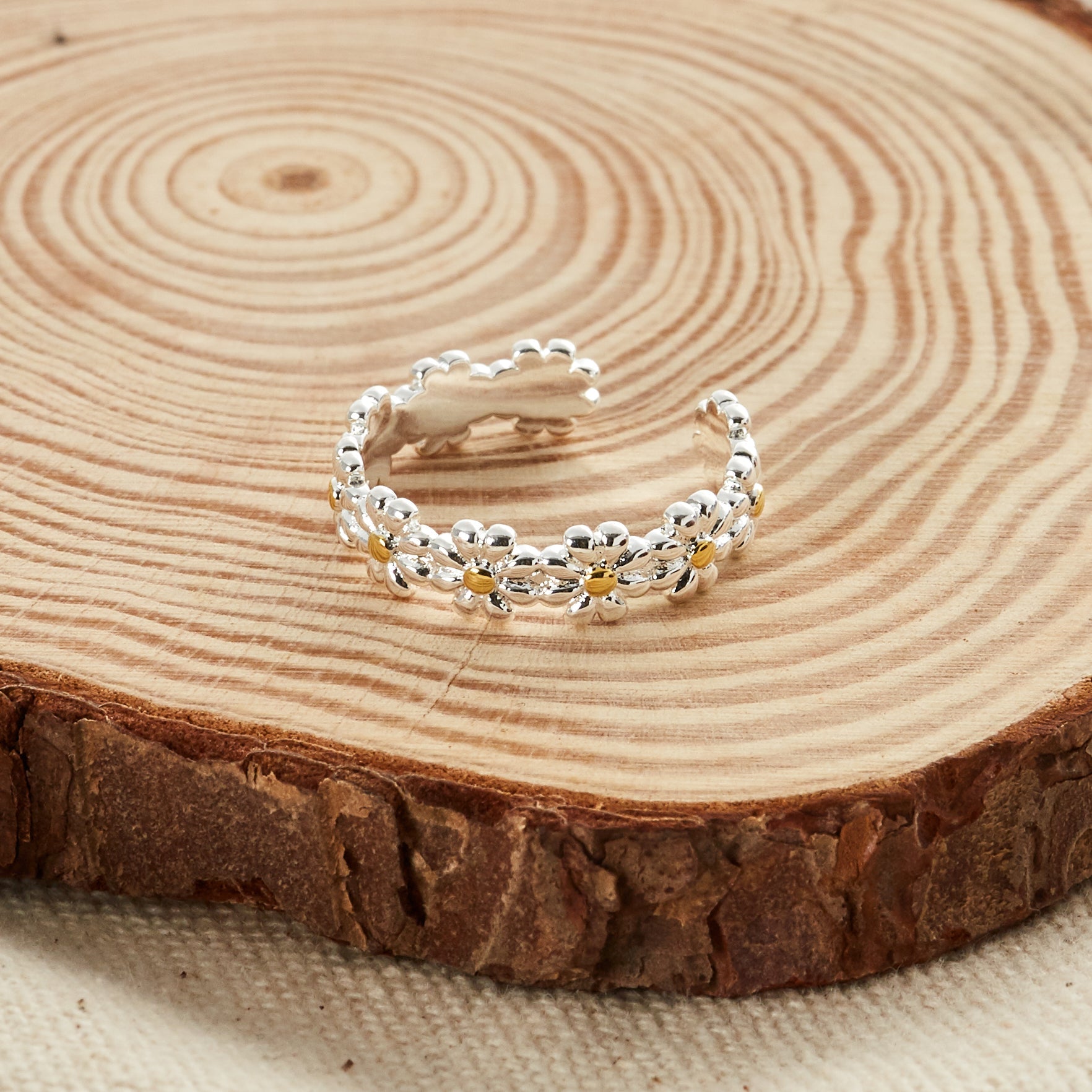 Adjustable Daisy Eternity Ring - Philip Jones Jewellery