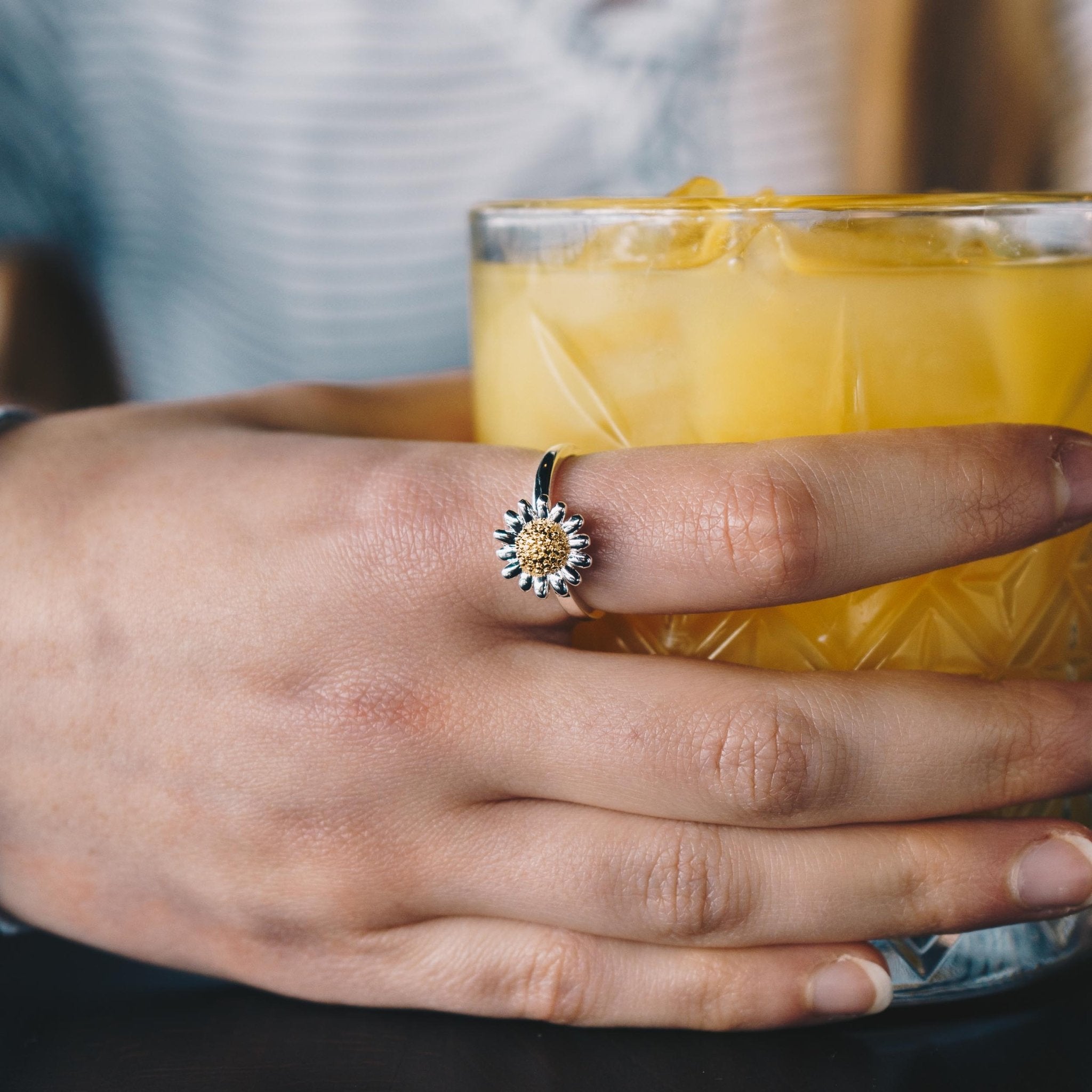 Adjustable Daisy Ring - Philip Jones Jewellery