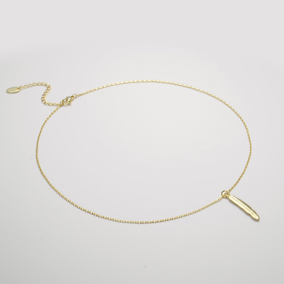 Gold Plated Feather Necklace Video