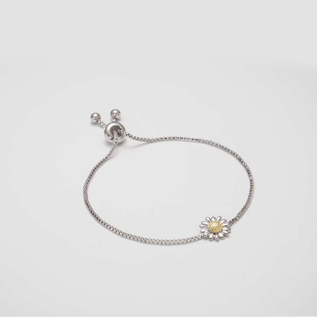 Daisy Friendship Bracelet Created with Zircondia® Crystals Video