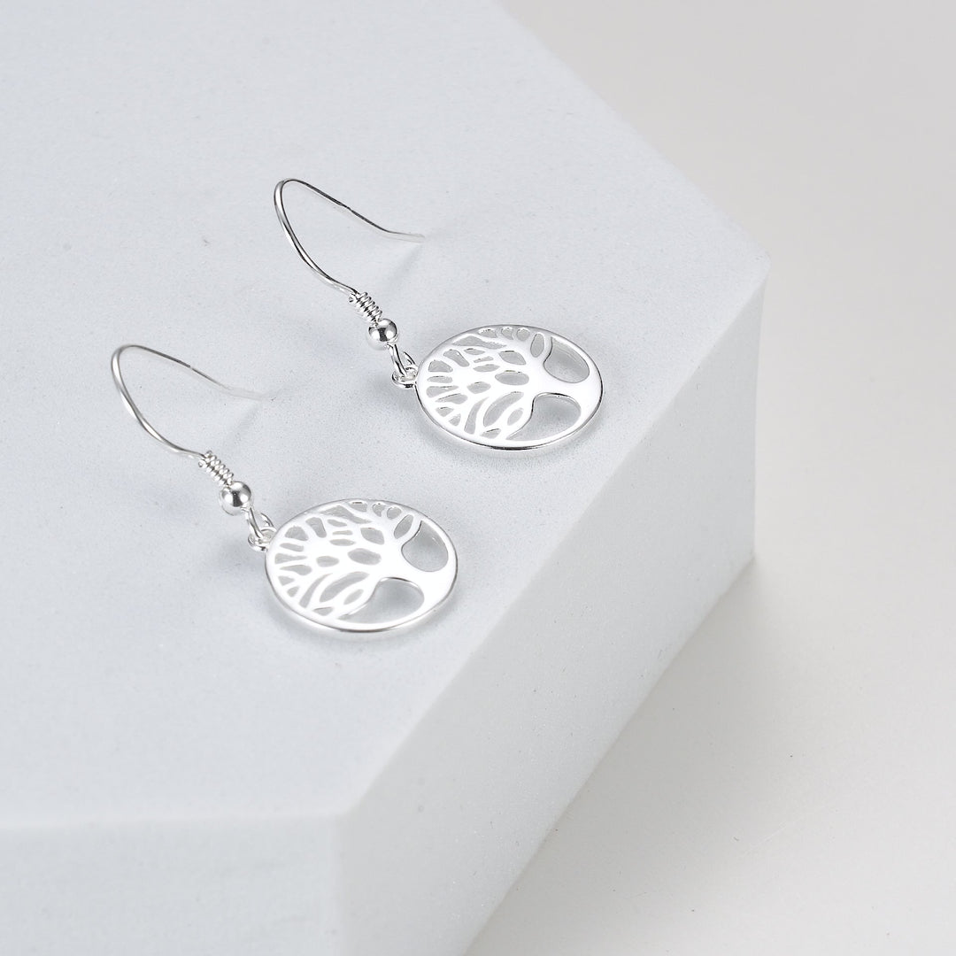 Sterling Silver Tree of Life Drop Earrings Video
