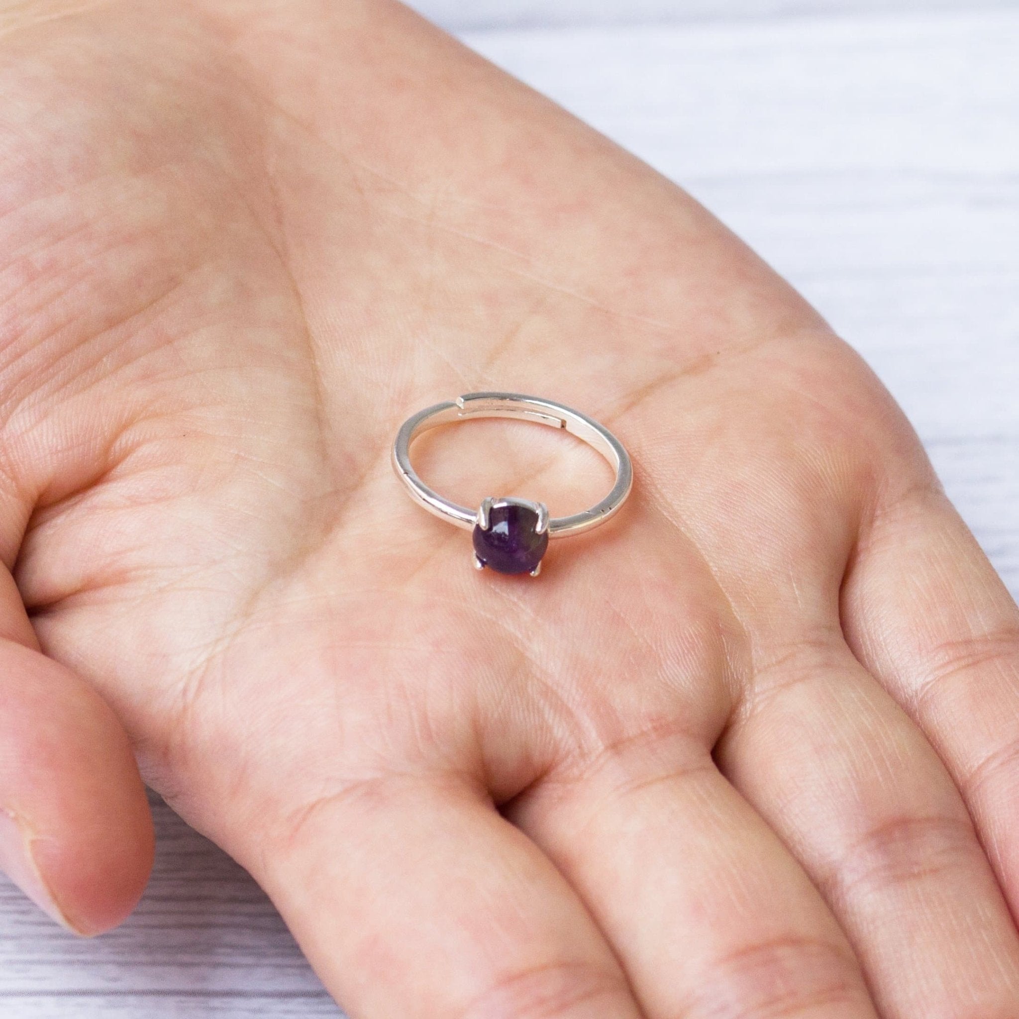 Amethyst Adjustable Ring - Philip Jones Jewellery