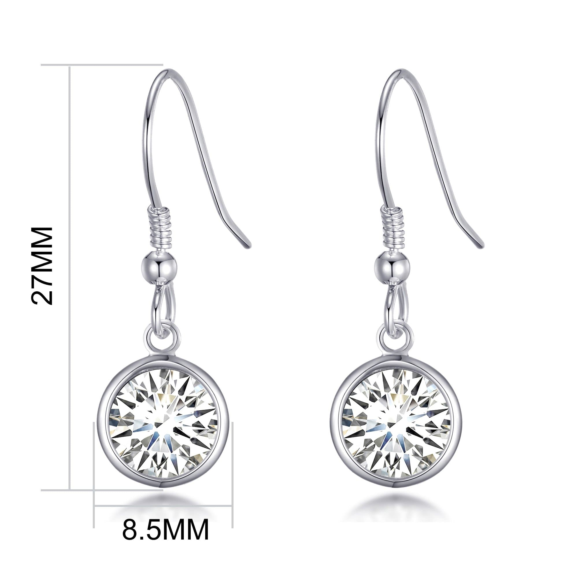 Crystal Drop Earrings Created with Zircondia® Crystals