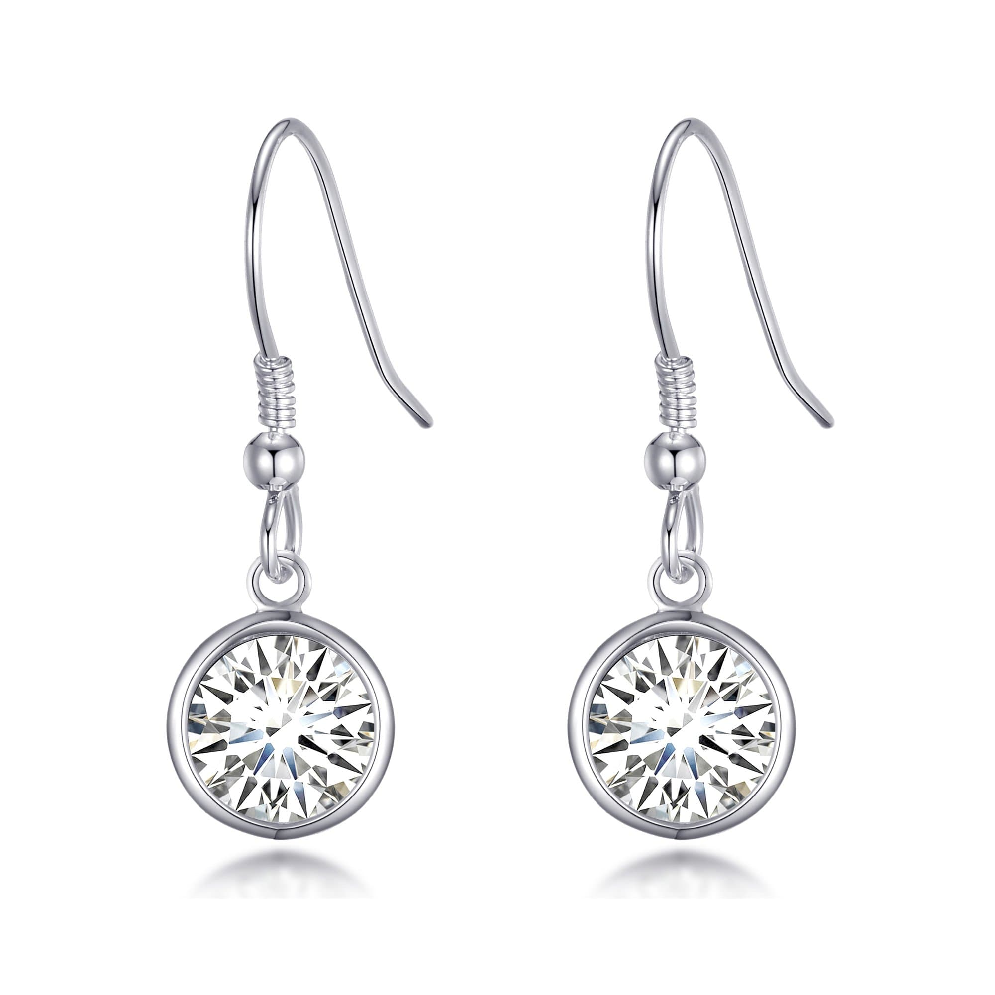 Crystal Drop Earrings Created with Zircondia® Crystals by Philip Jones Jewellery