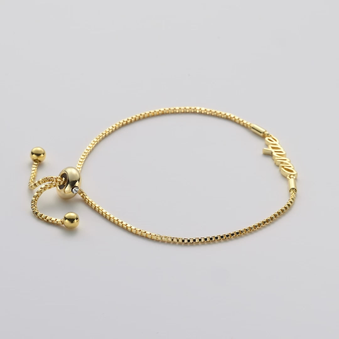 Gold Plated Auntie Bracelet Created with Zircondia® Crystals Video