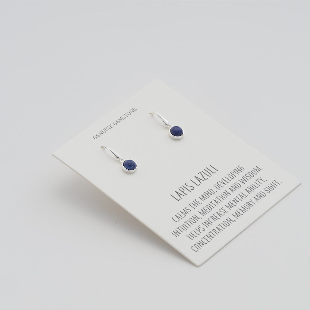 Lapis Drop Earrings with Quote Card Video