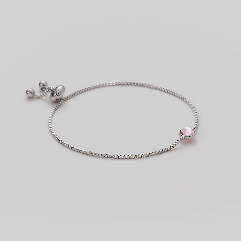 Pink Crystal Bracelet Created with Zircondia® Crystals Video
