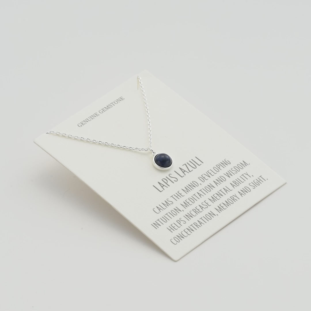 Lapis Necklace with Quote Card Video