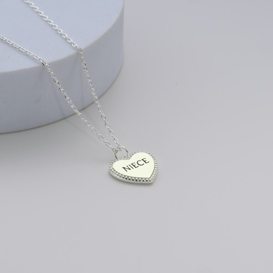 Silver Plated Filigree Heart Niece Necklace Video