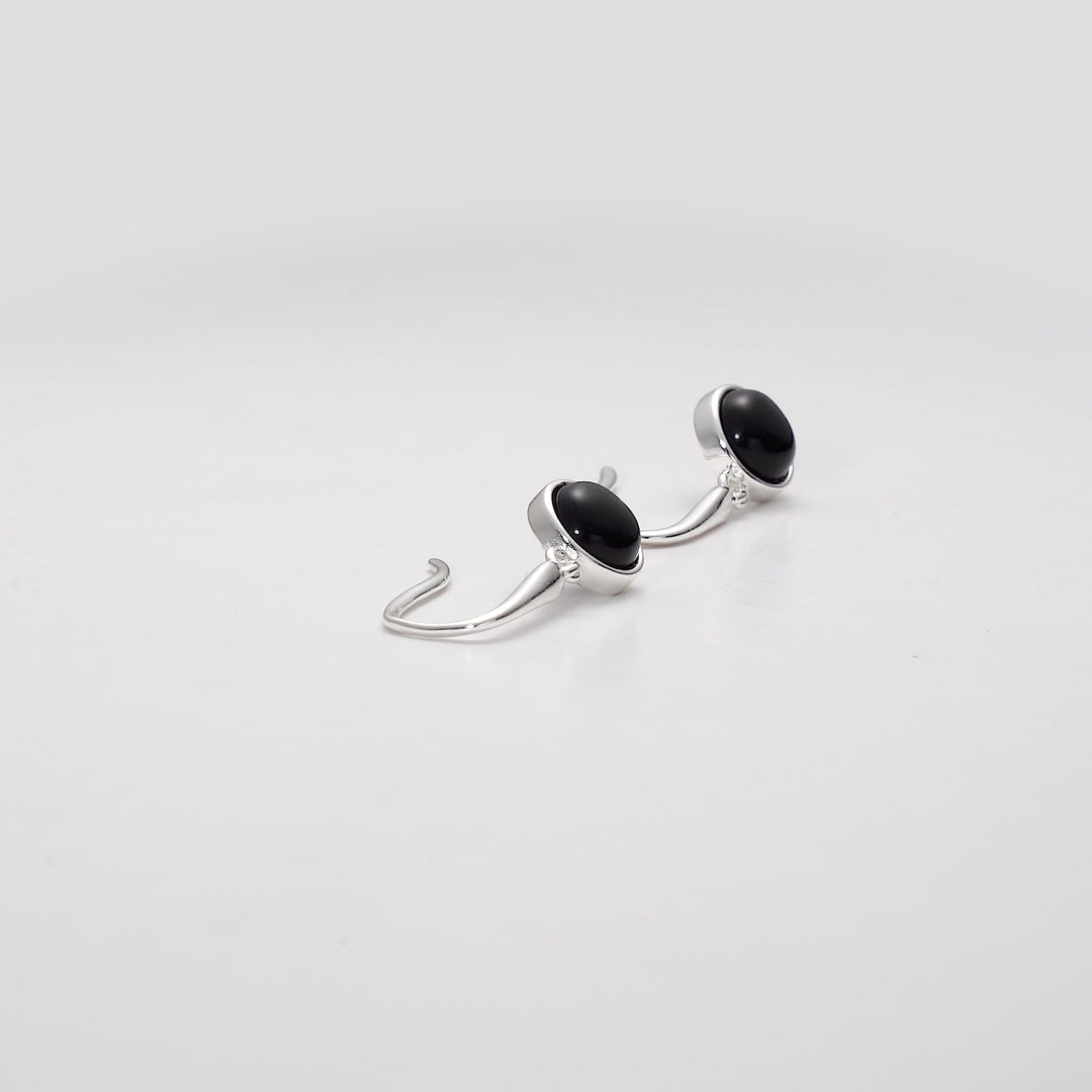 Black Onyx Drop Earrings Video