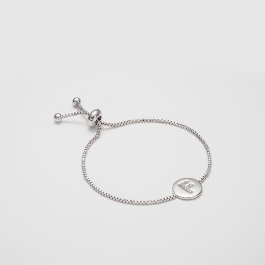 Initial Friendship Bracelet Letter F Created with Zircondia® Crystals Video