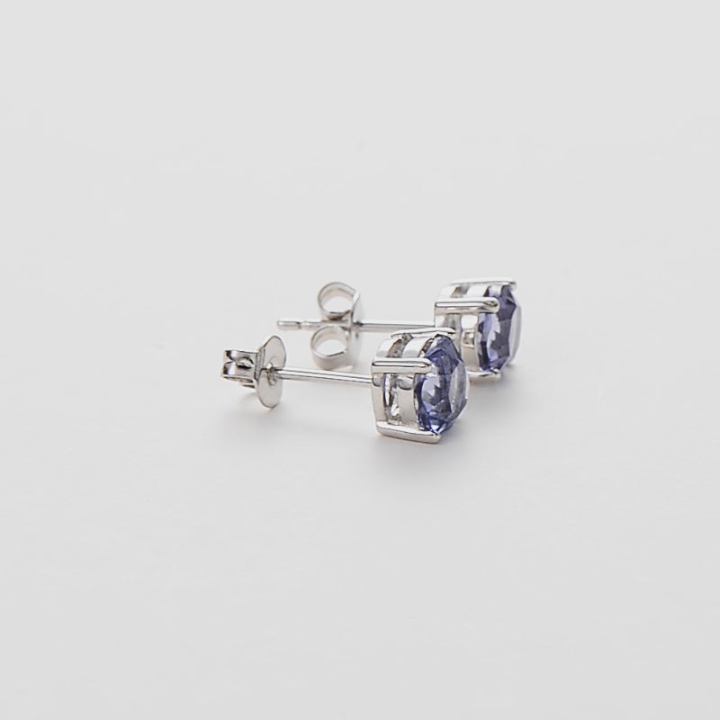 Light Purple Stud Earrings Created with Zircondia® Crystals Video