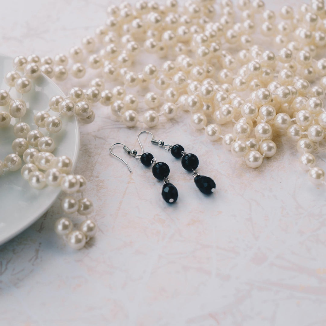 Black Crystal Choker Set - Philip Jones Jewellery