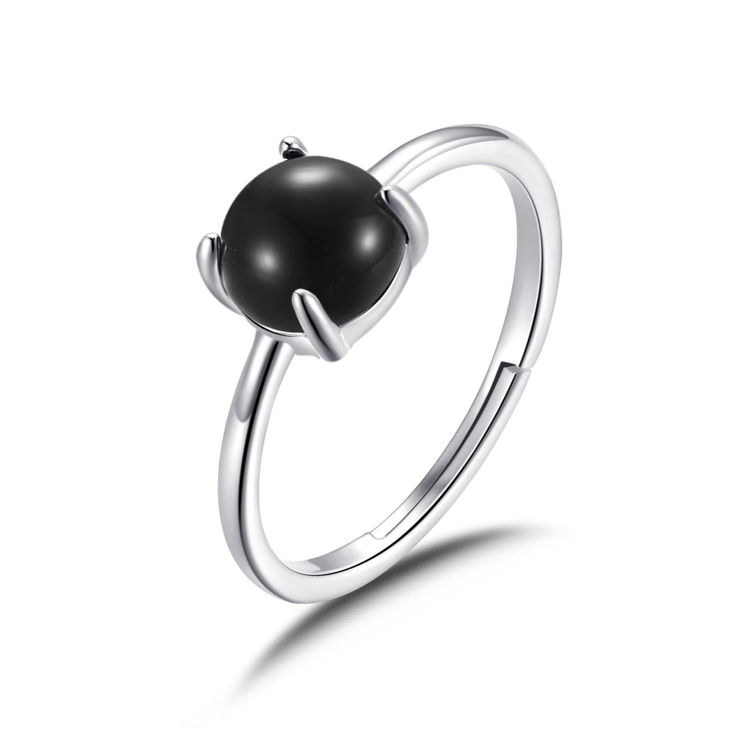 Black Onyx Adjustable Ring - Philip Jones Jewellery