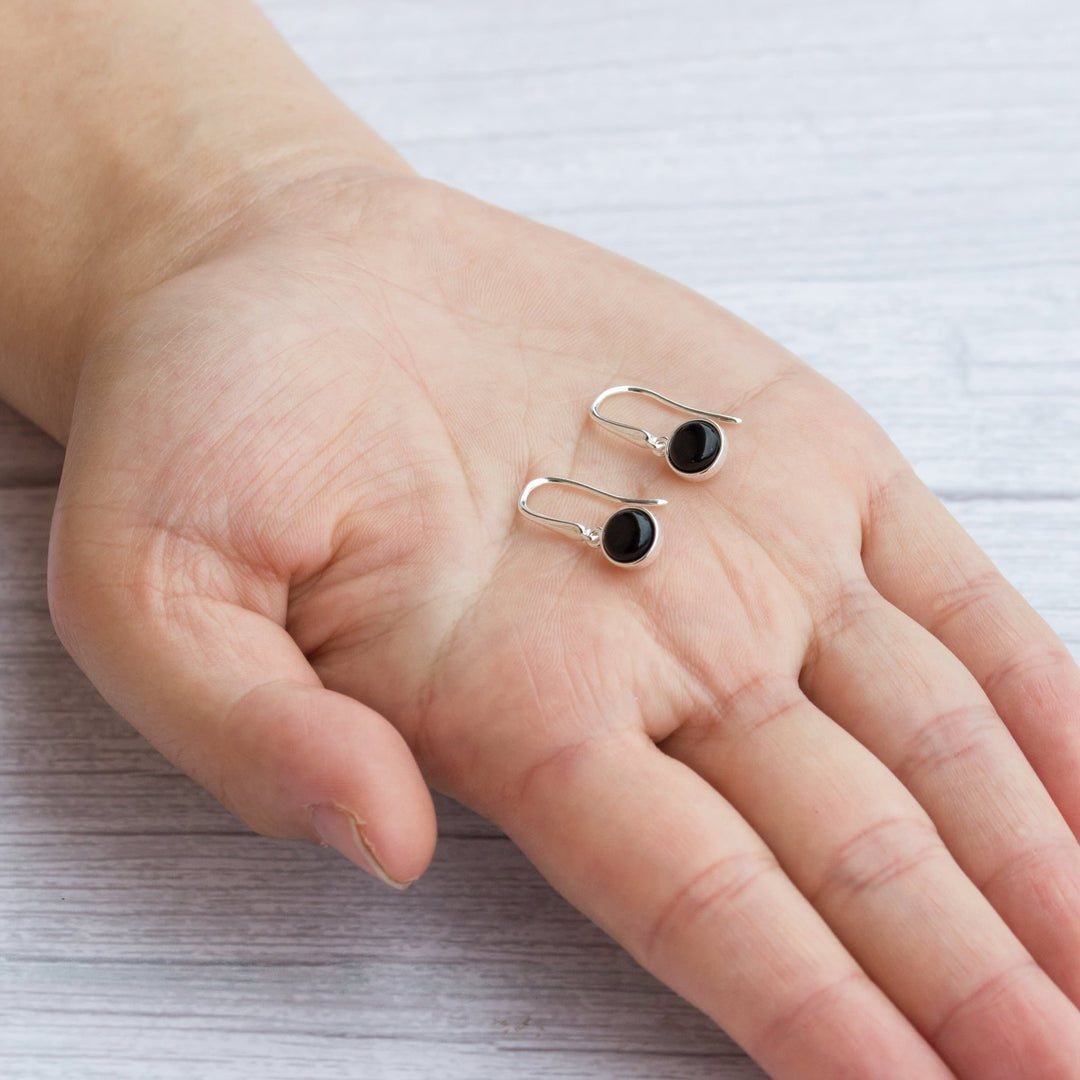 Black Onyx Drop Earrings - Philip Jones Jewellery