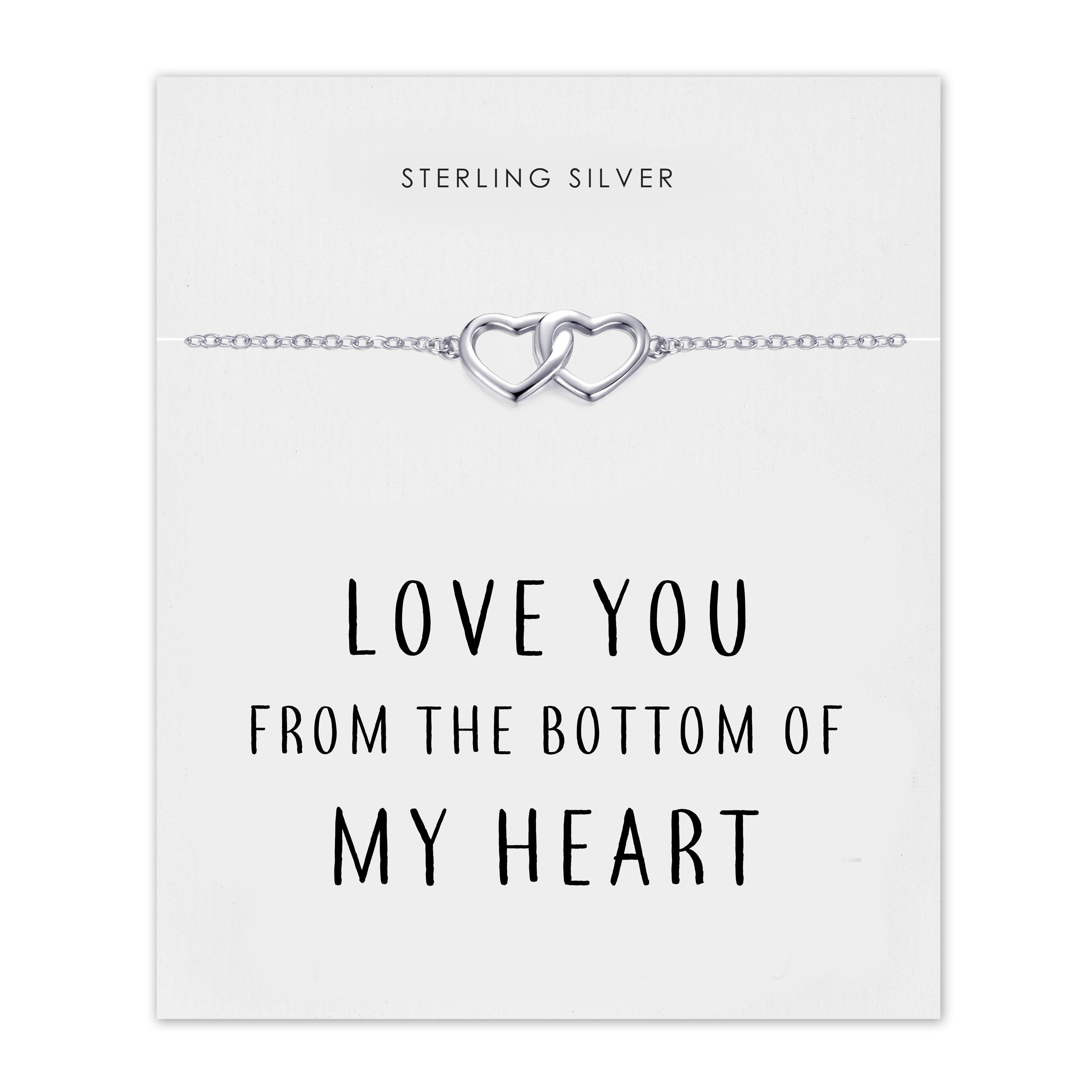 Sterling Silver Bottom of my Heart Bracelet by Philip Jones Jewellery
