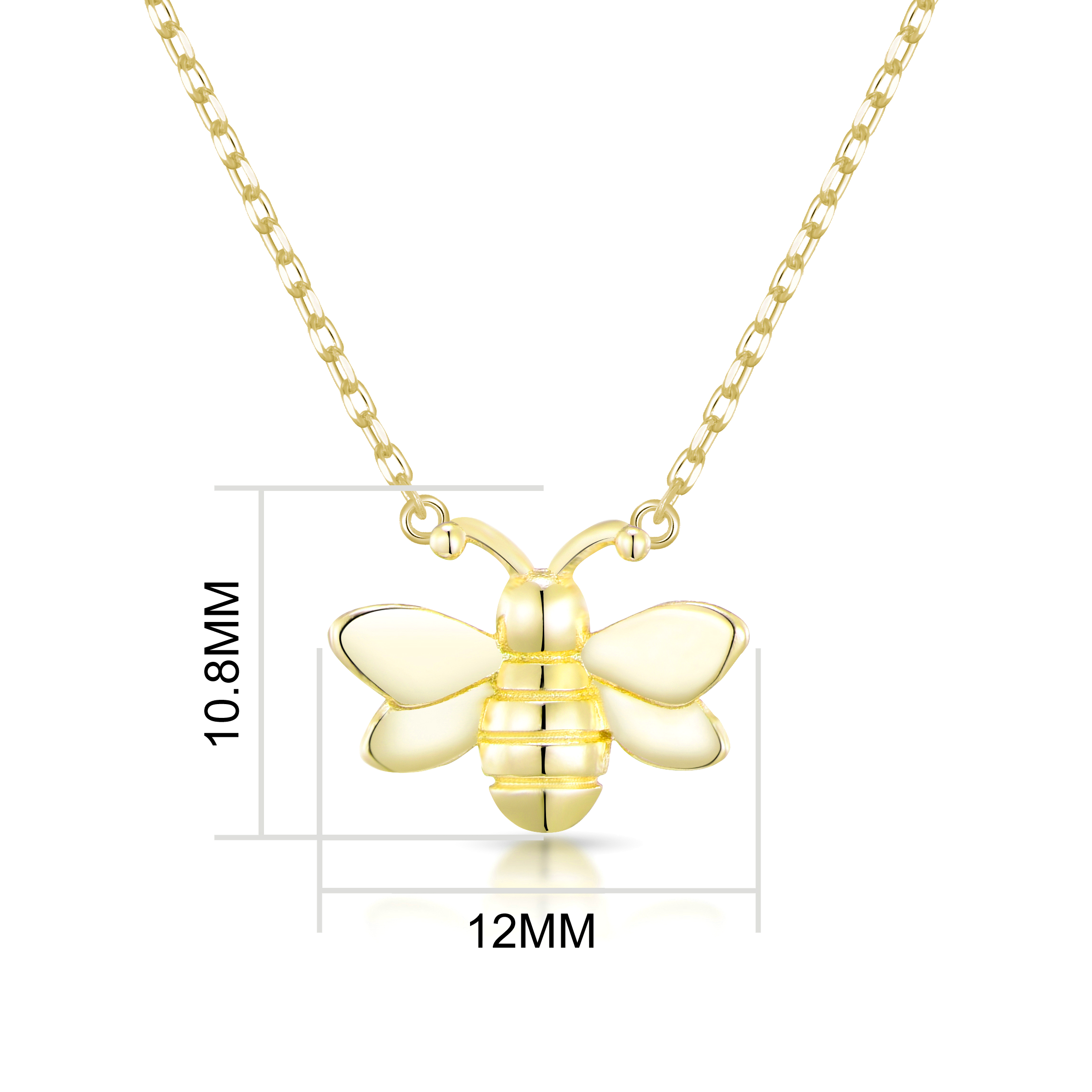 Gold Plated Bumble Bee Necklace