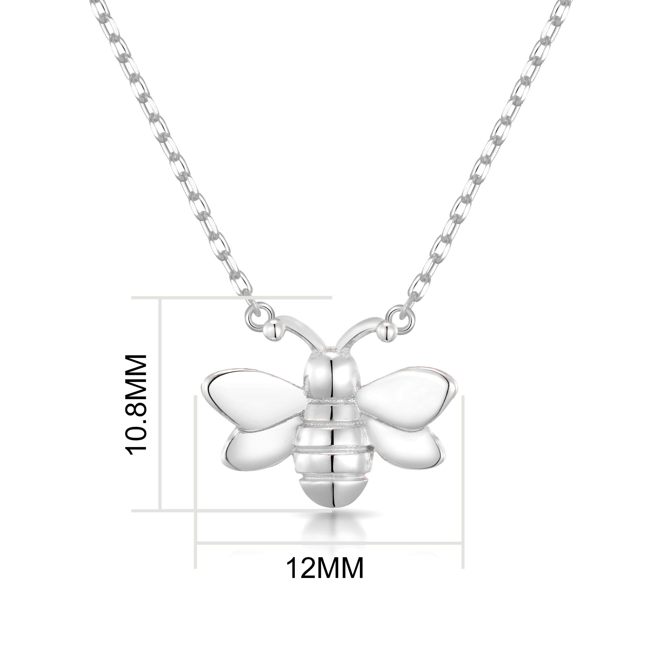 Silver Plated Bumble Bee Necklace