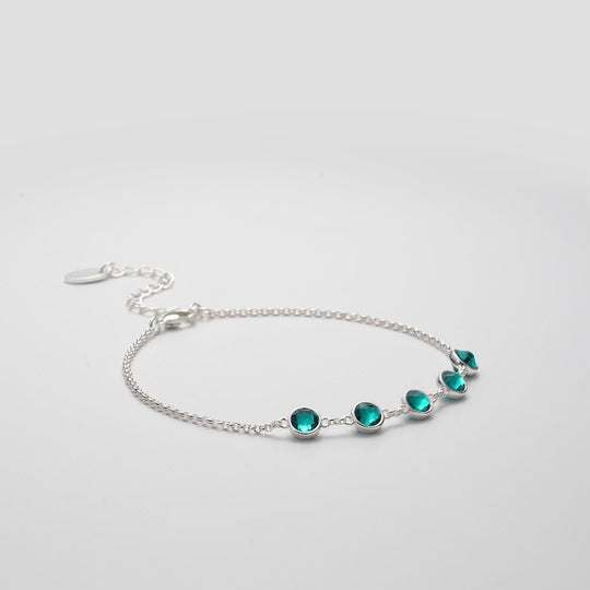 December Birthstone Bracelet Created with Blue Topaz Zircondia® Crystals Video