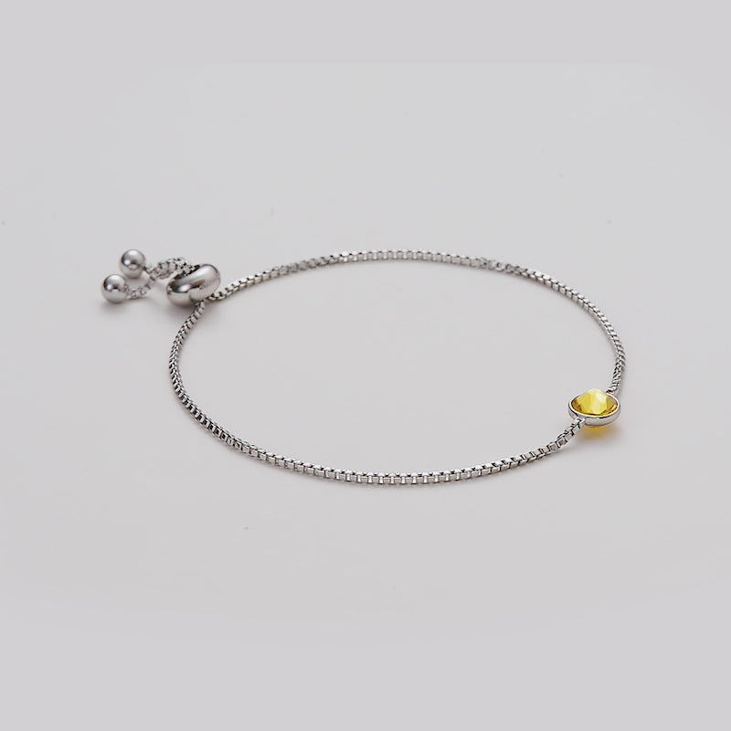 Yellow Crystal Bracelet Created with Zircondia® Crystals Video
