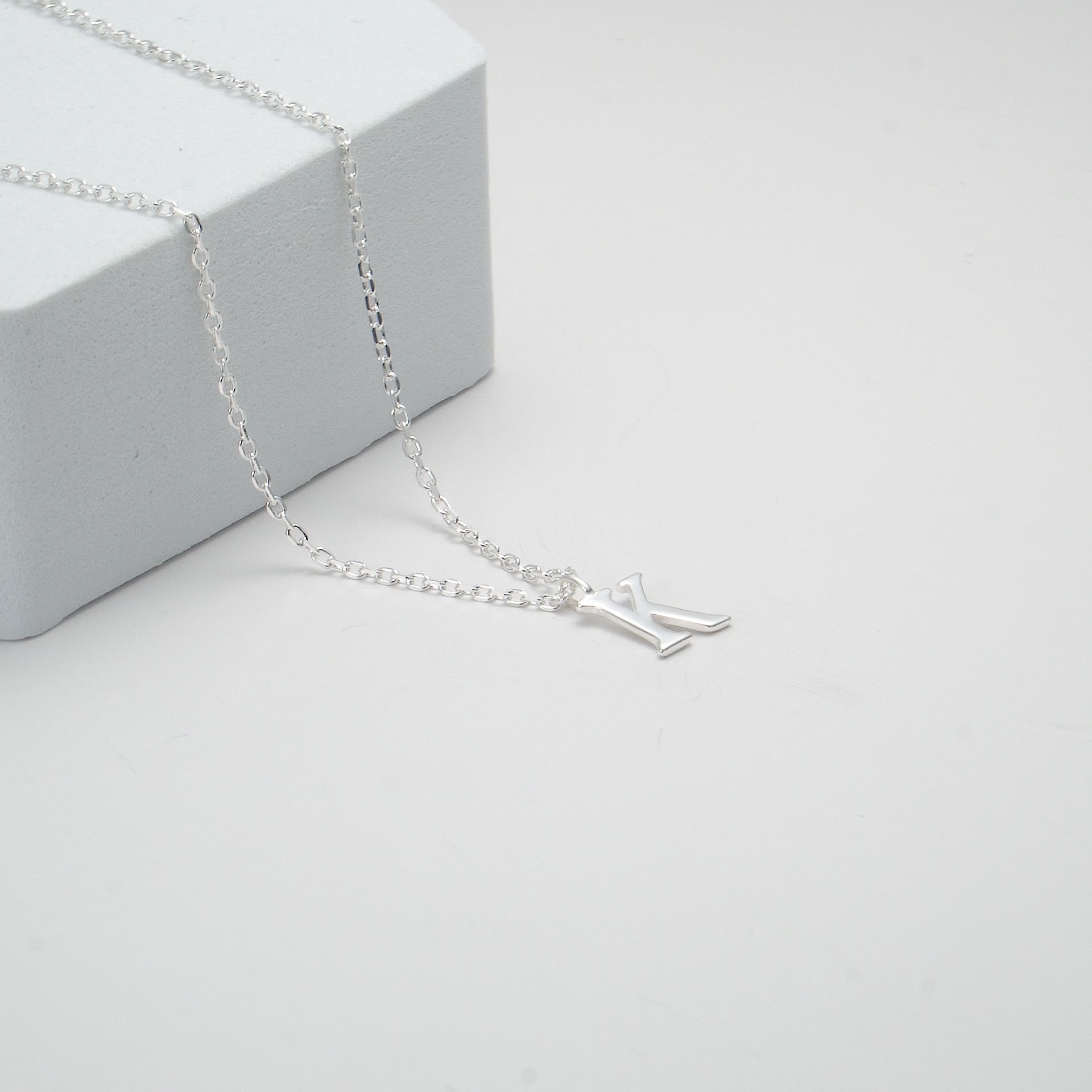 Sterling Silver Initial K Necklace