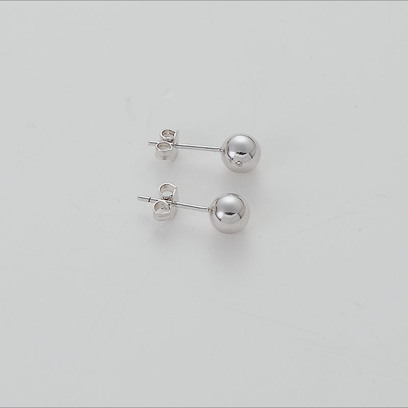 Silver Plated Ball Stud Earrings Video