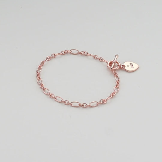Rose Gold Plated Mum Charm Bracelet Created with Zircondia® Crystals Video