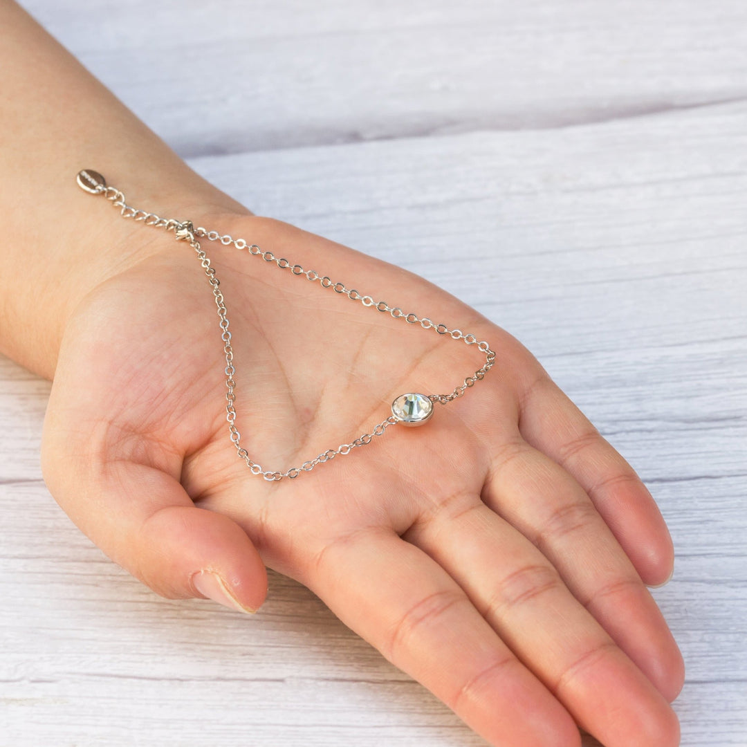 Crystal Anklet Created with Zircondia® Crystals - Philip Jones Jewellery