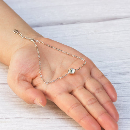 Crystal Anklet Created with Zircondia® Crystals - Philip Jones Jewellery