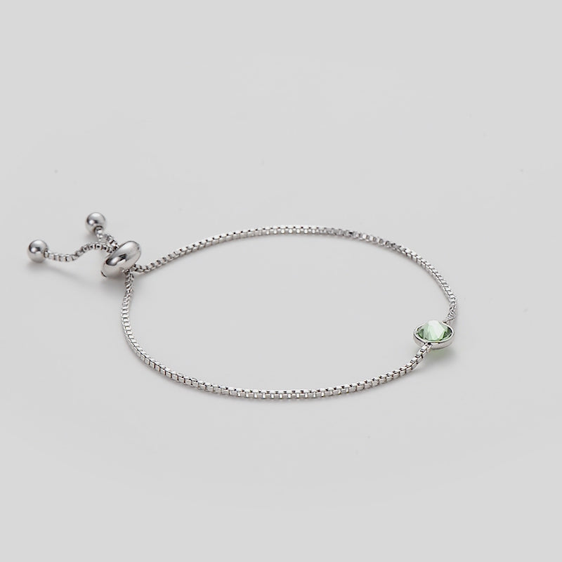 Light Green Crystal Bracelet Created with Zircondia® Crystals