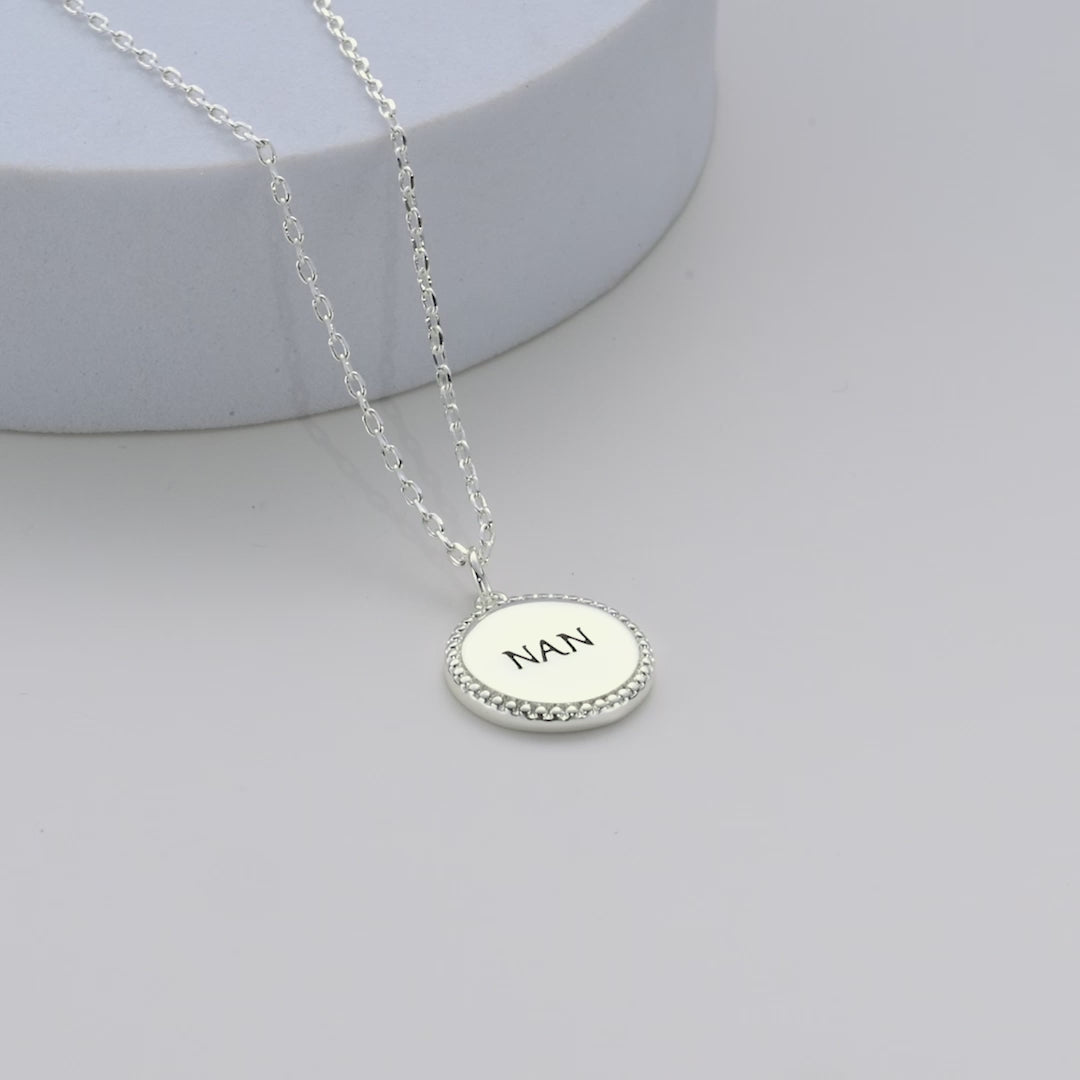Silver Plated Filigree Disc Nan Necklace Video