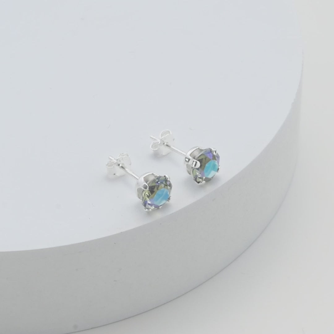 Sterling Silver Paradise Shine Earrings Created with Zircondia® Crystals Video