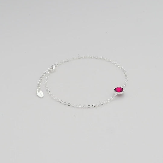 Red Crystal Anklet Created with Zircondia® Crystals Video