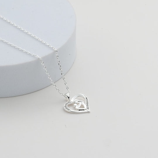 Mother And Child Necklace Created with Zircondia® Crystals Video