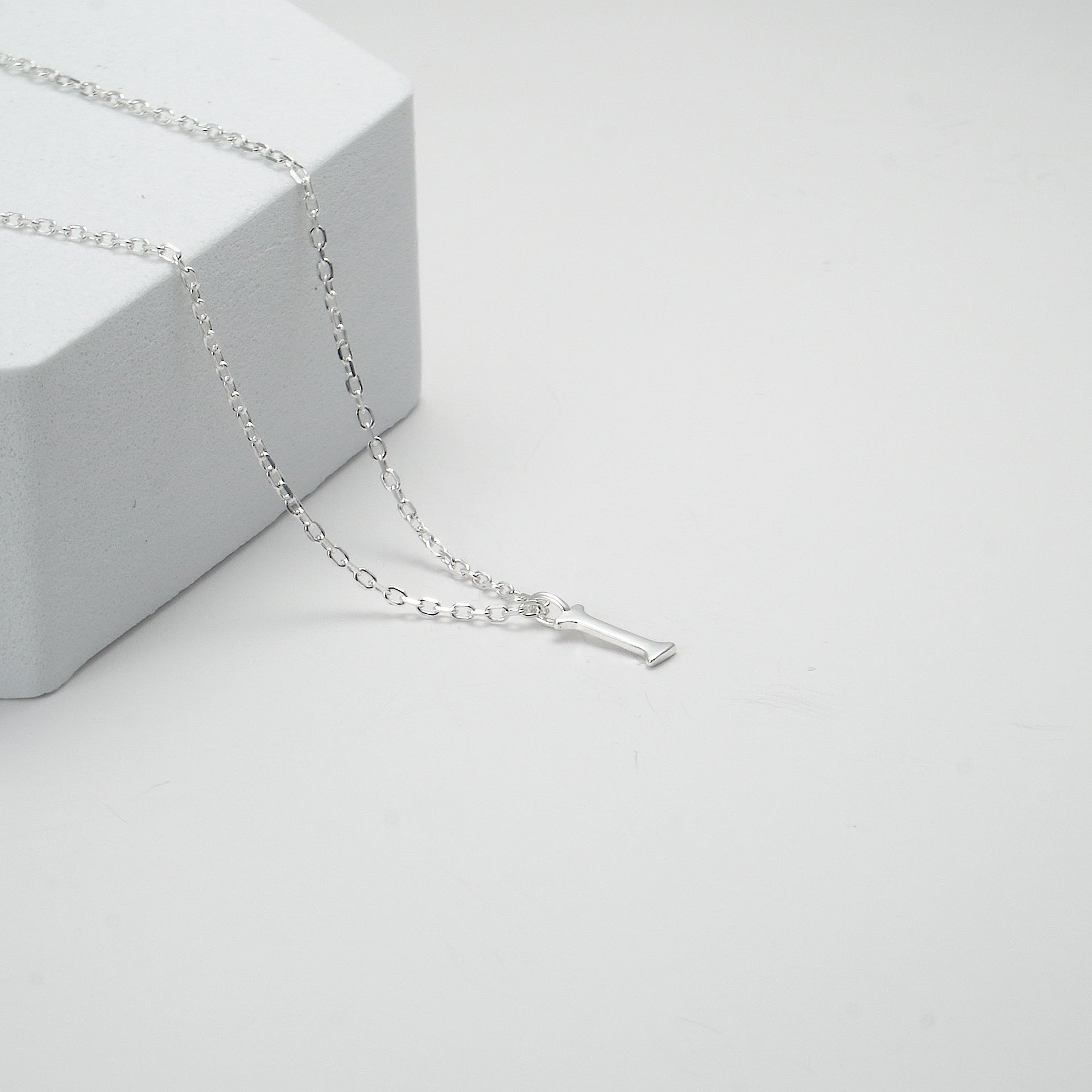 Sterling Silver Initial I Necklace Video