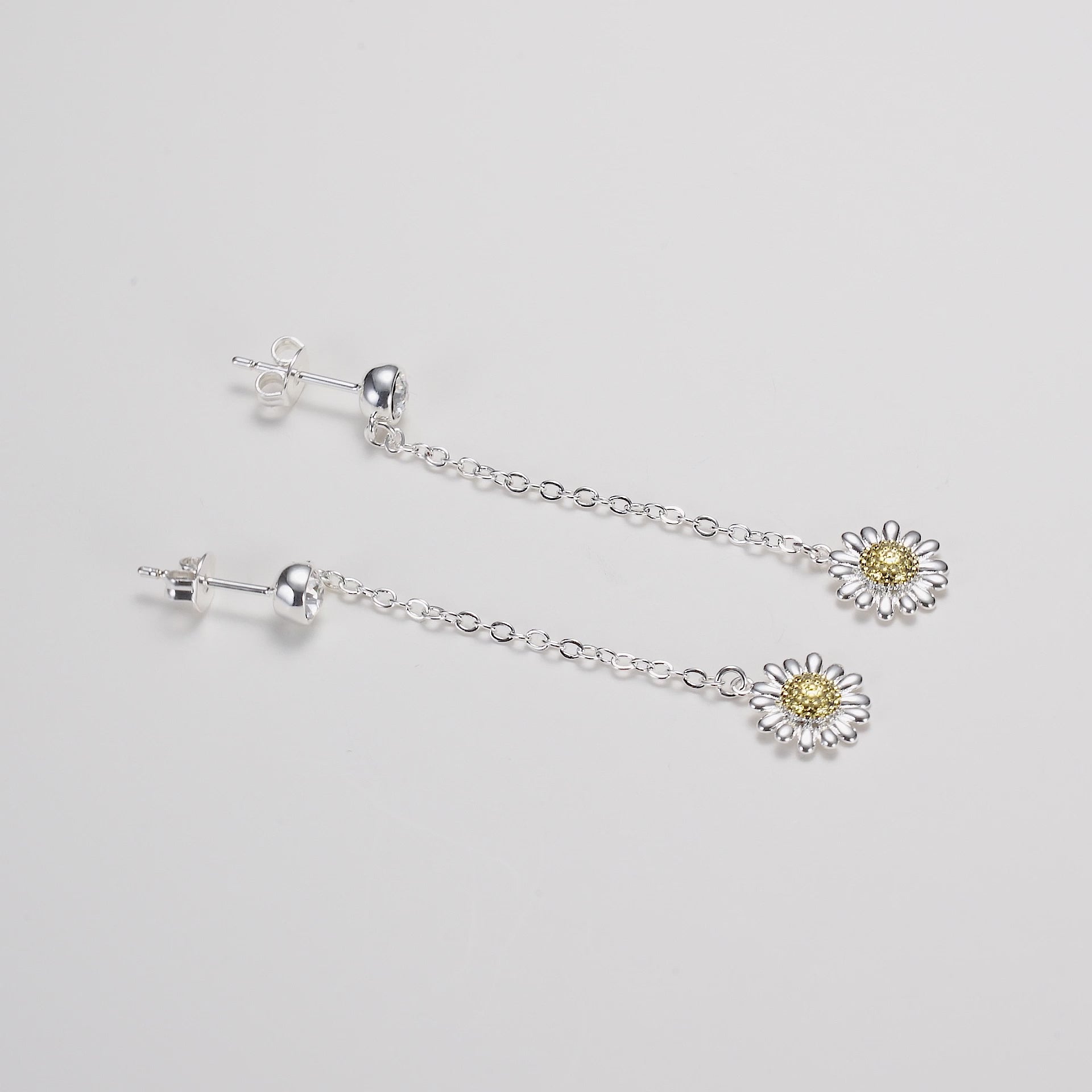 Daisy Drop Earrings Created with Zircondia® Crystals Video