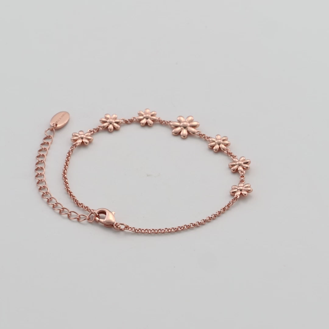 Rose Gold Plated Daisy Bracelet Video