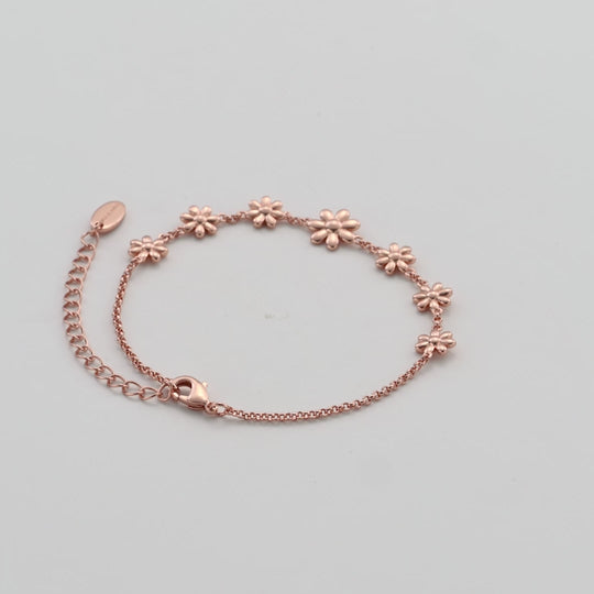 Rose Gold Plated Daisy Bracelet Video