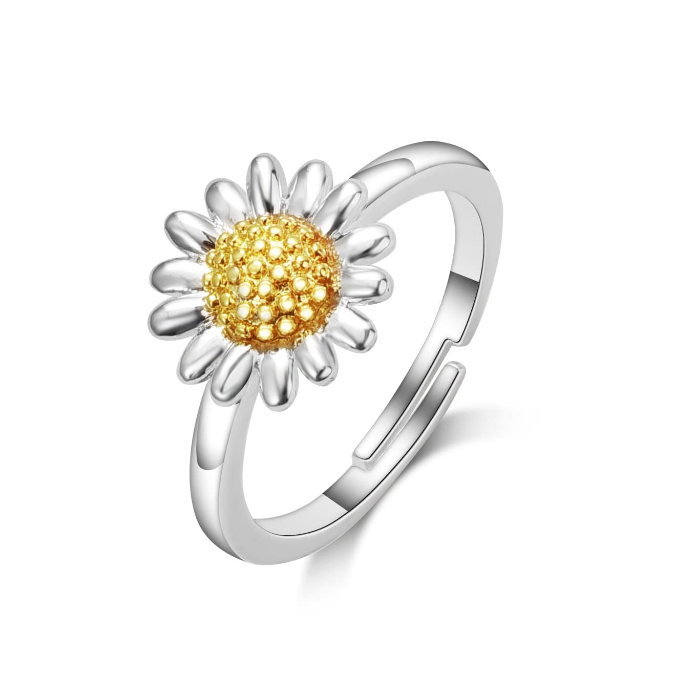 Adjustable Daisy Ring by Philip Jones Jewellery