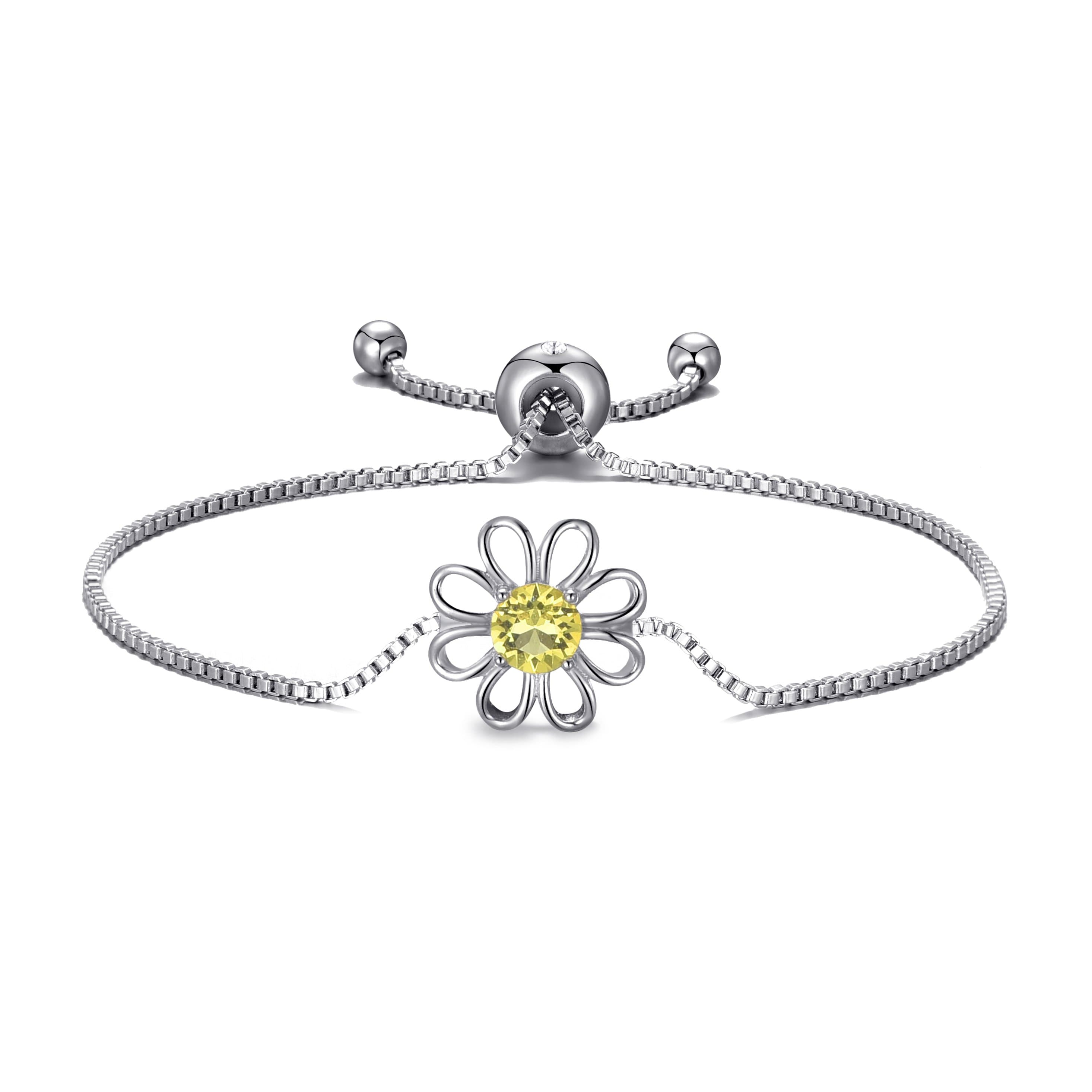 Daisy Crystal Friendship Bracelet Created with Zircondia® Crystals