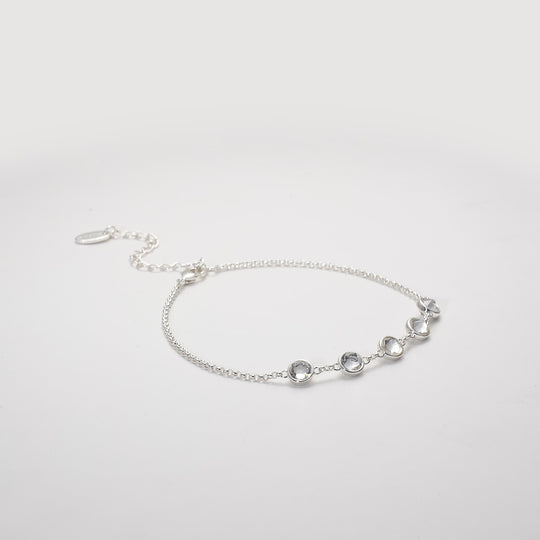 Crystal Chain Bracelet Created with Zircondia® Crystals Video