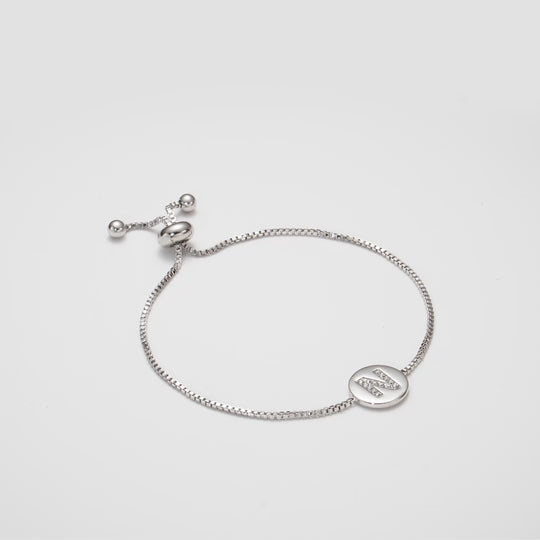 Initial Friendship Bracelet Letter N Created with Zircondia® Crystals Video