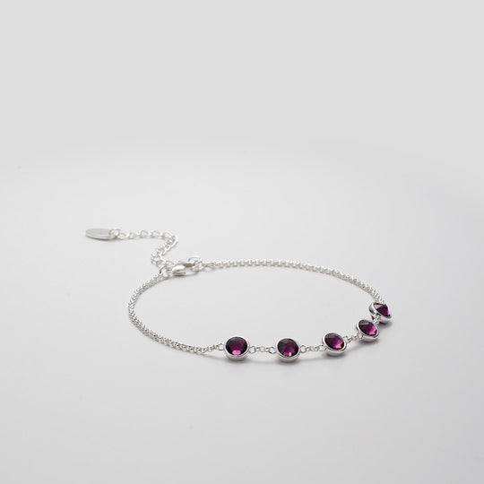 June Birthstone Bracelet Created with Alexandrite Zircondia® Crystals Video
