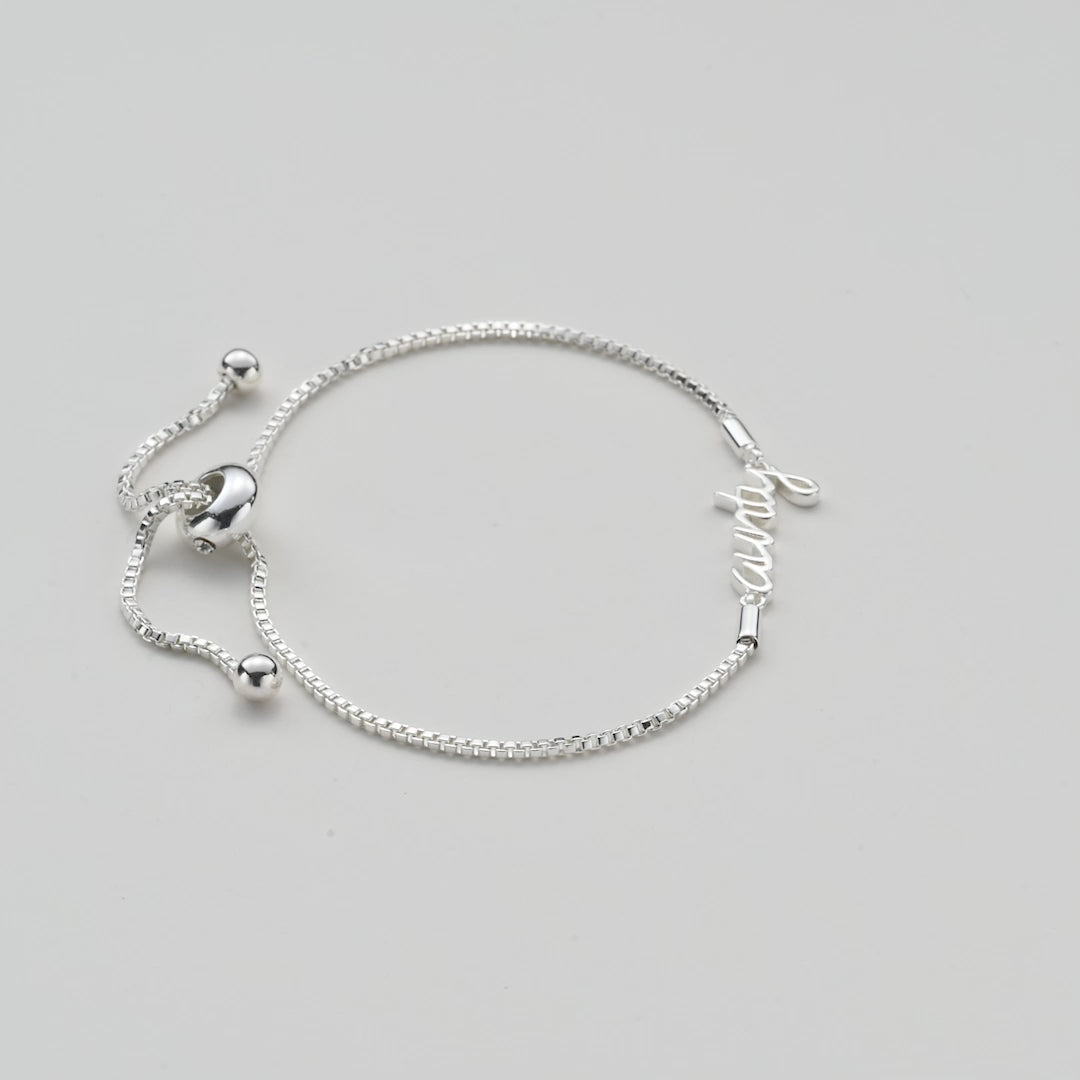 Silver Plated Aunty Bracelet Created with Zircondia® Crystals Video